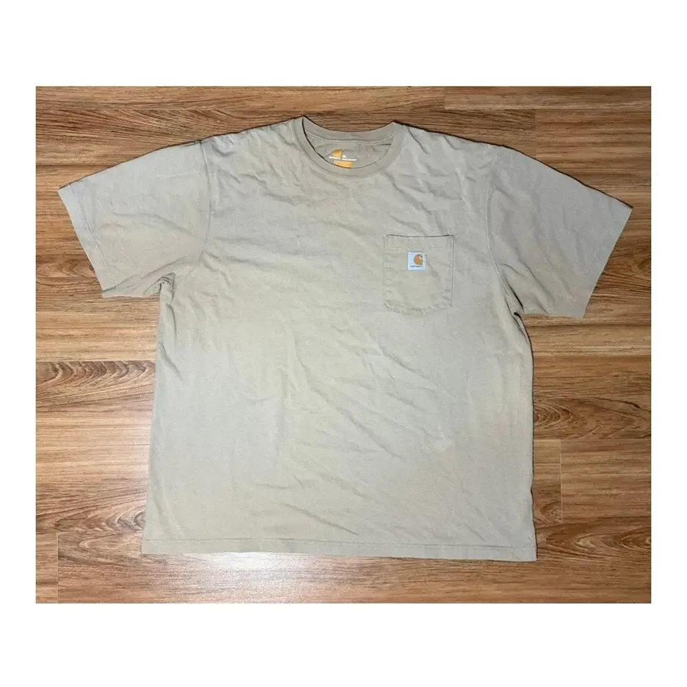 Carhartt Original Fit Pocket T-Shirt - Beige/Tan- Size XL